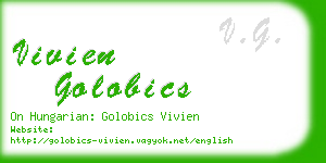 vivien golobics business card